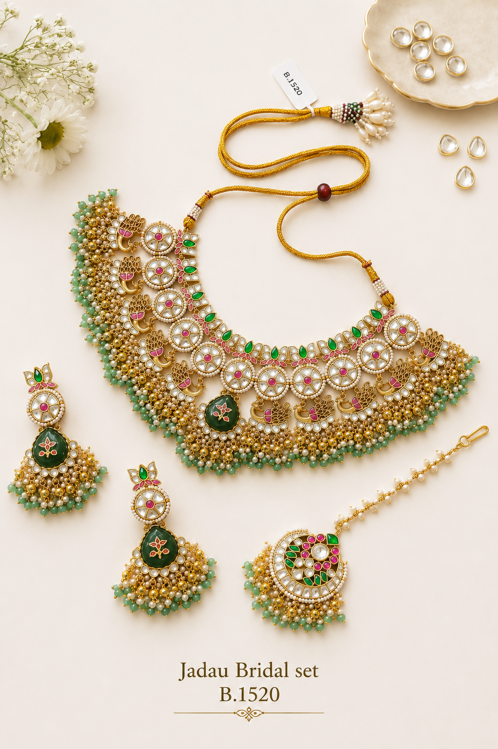 Pachi Kundan/ Jadau Bridal set