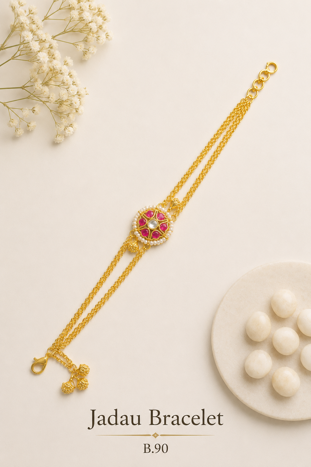 Pachi Kundan/Jadau Bracelet