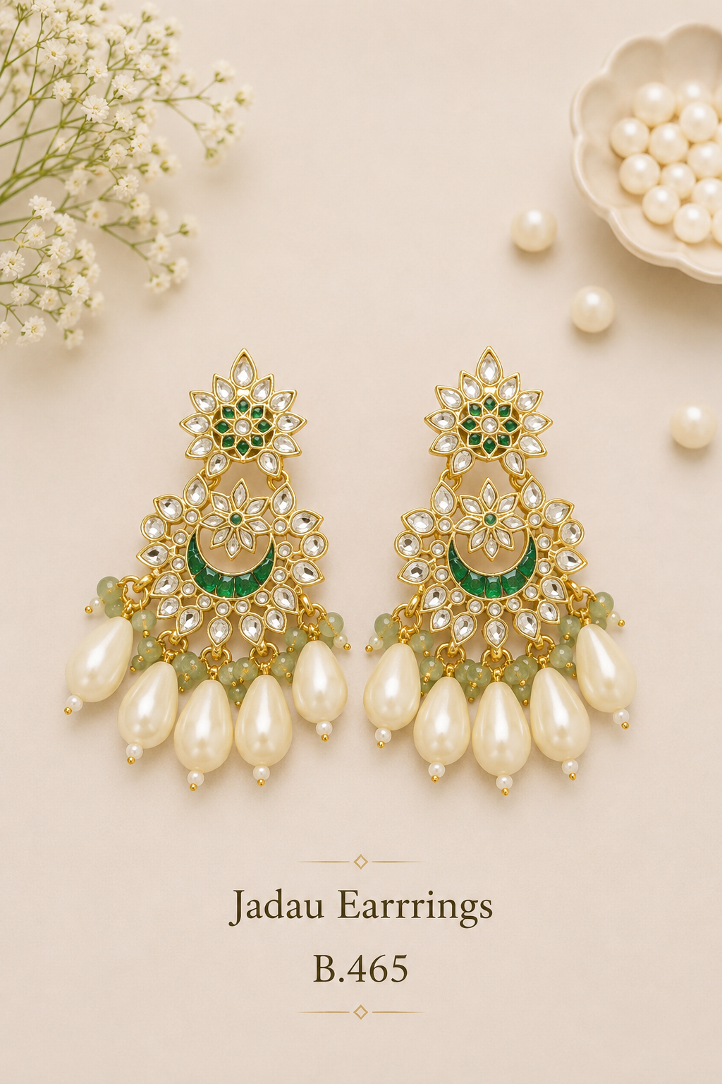 Pachi Kundan/ Jadau Earrings