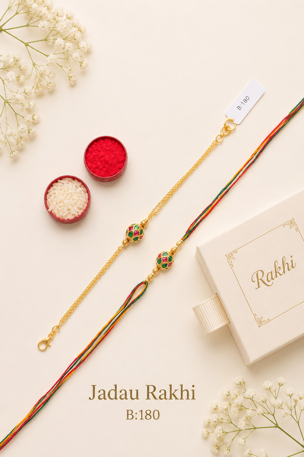 Pachi/Jadau Kundan Rakhi