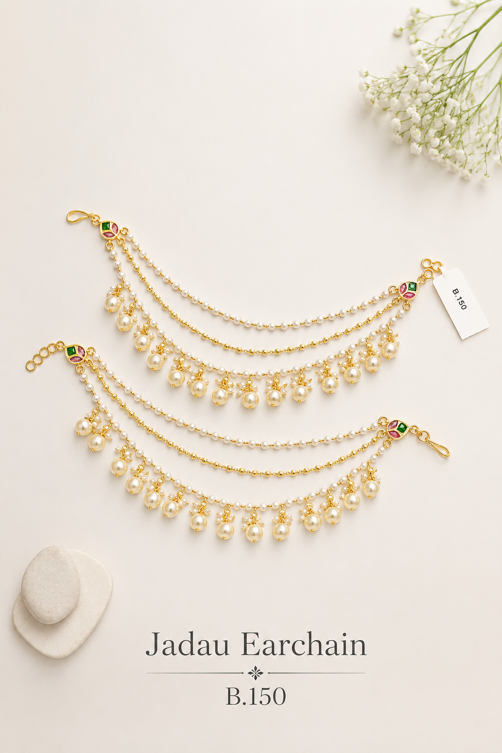 Pachi-Kundan/Jadau Earchain