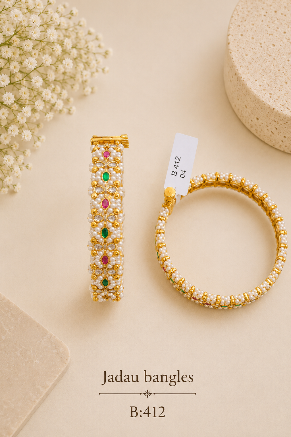 Pachi Kundan/Jadau Bangles
