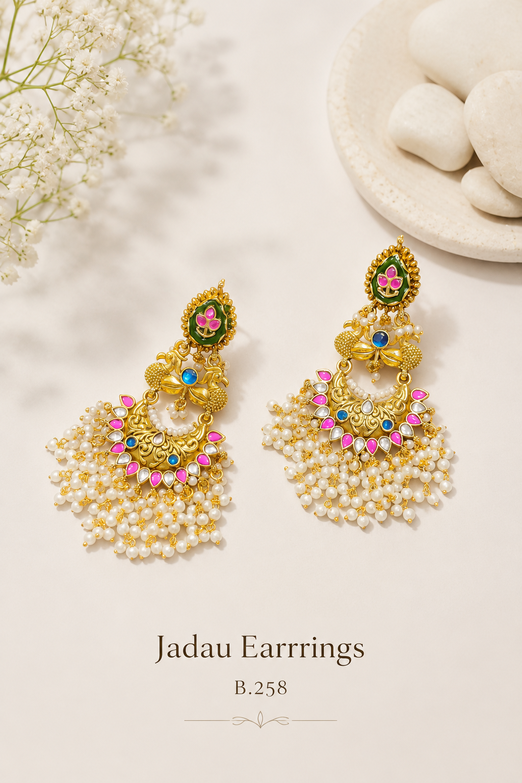 Pachi Kundan/ Jadau Earrings