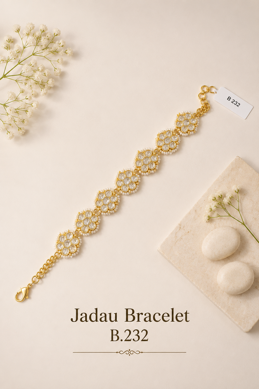 Pachi Kundan/Jadau Bracelet