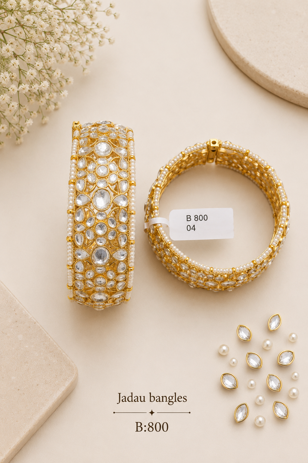 Pachi Kundan/Jadau Bangles