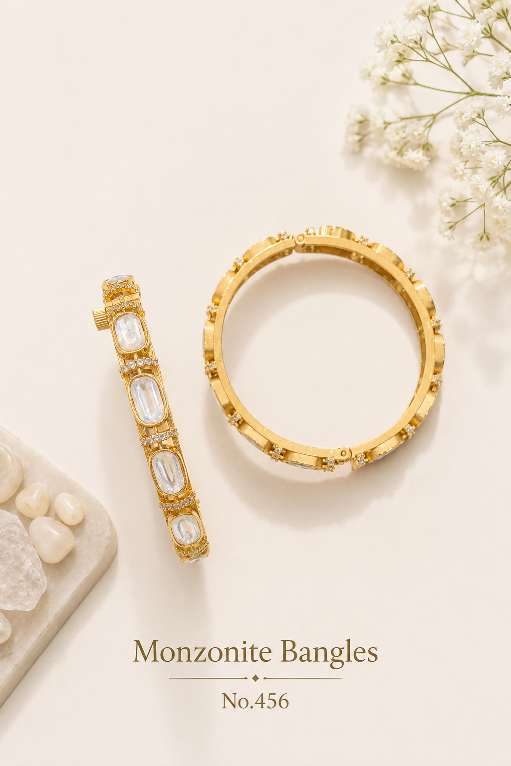 Monzonite Kundan Bangles