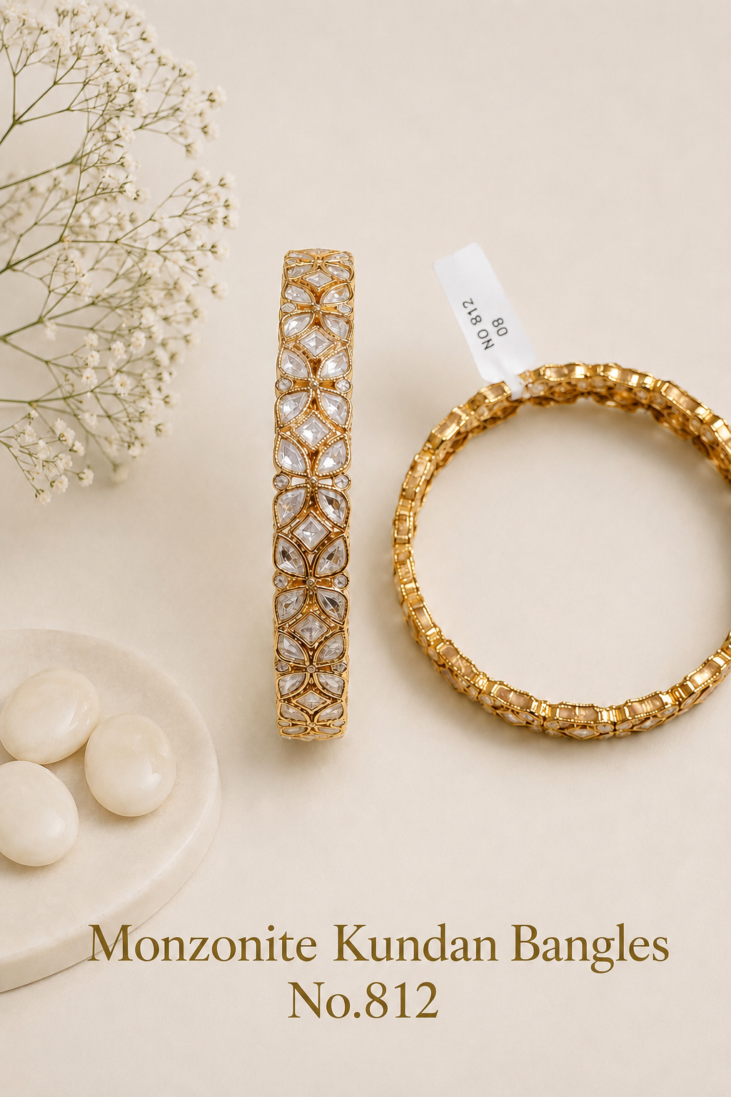 Monzonite Kundan Bangles
