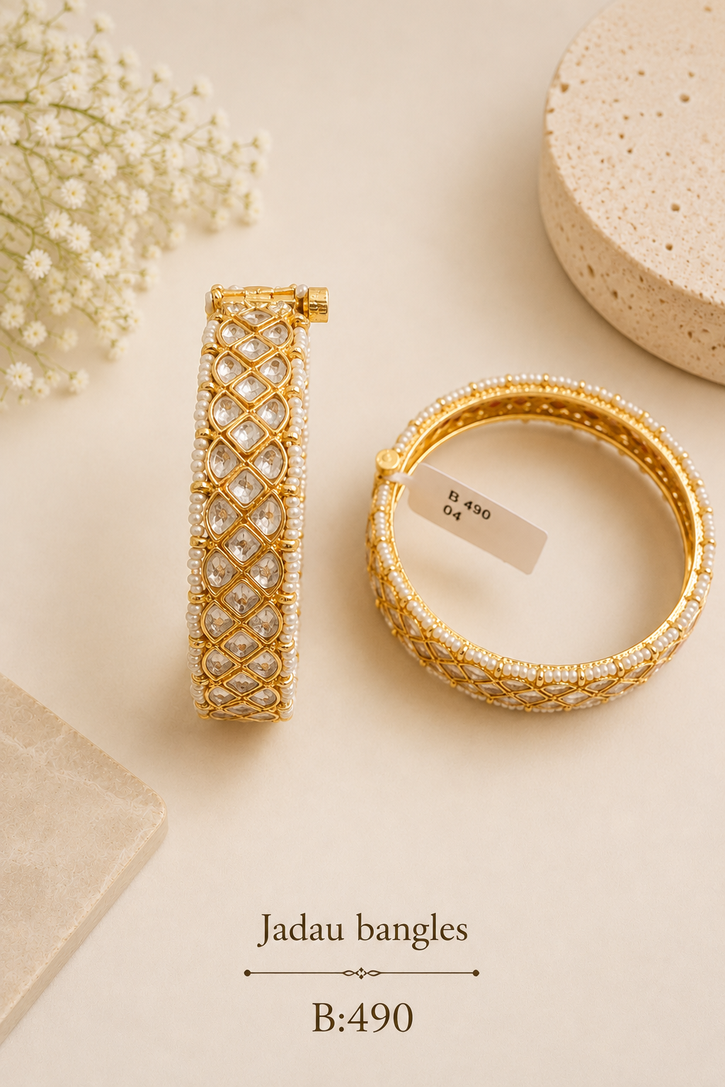Pachi Kundan/Jadau Bangles