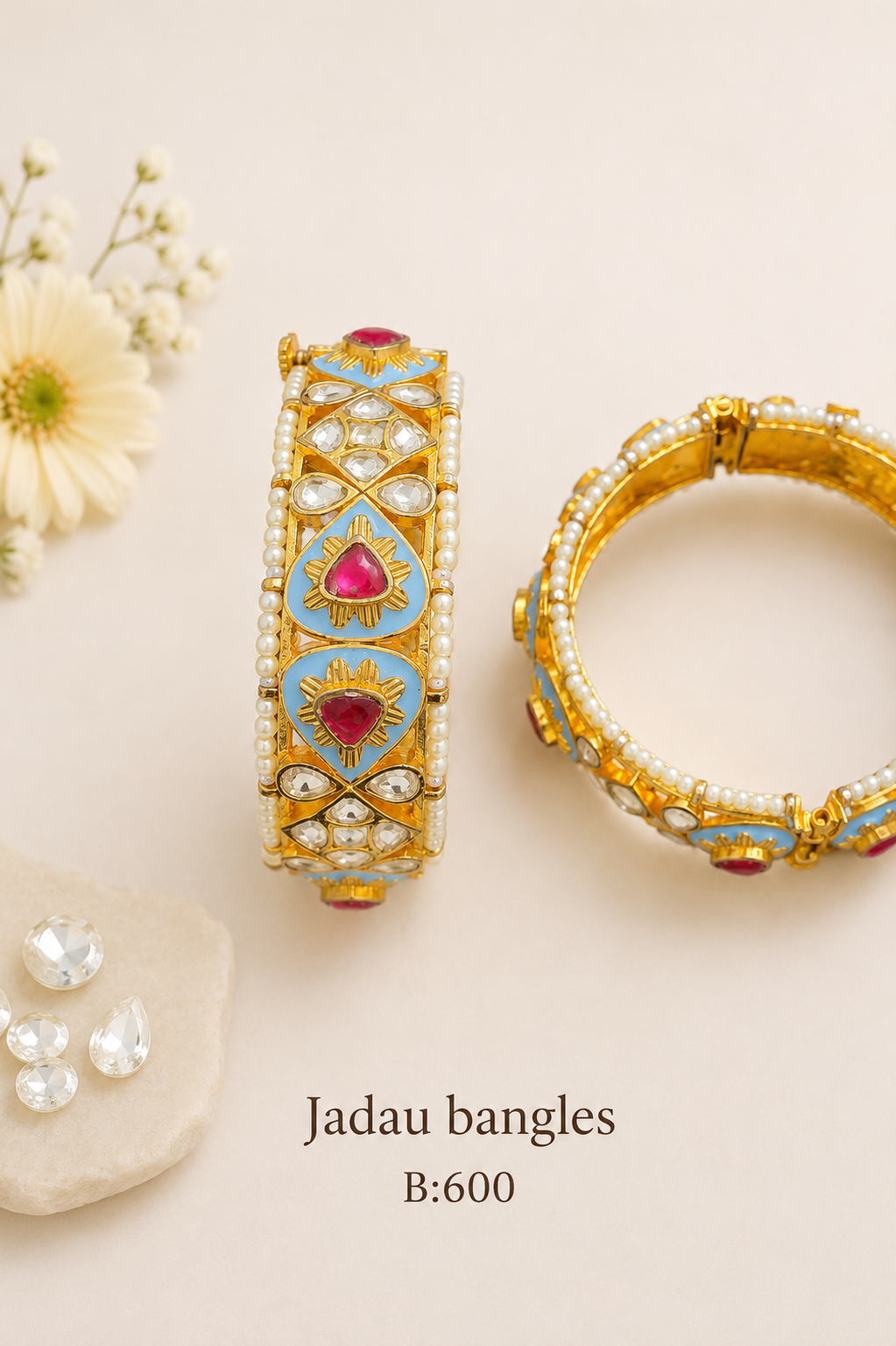 Pachi Kundan/Jadau Bangles