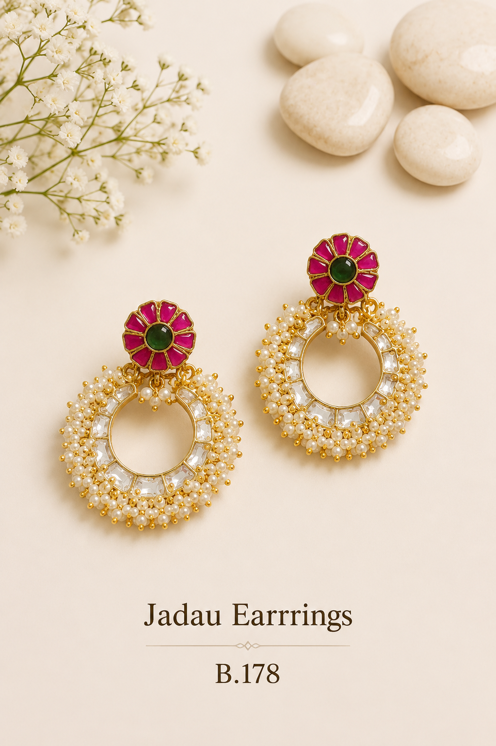 Pachi Kundan/ Jadau Earrings