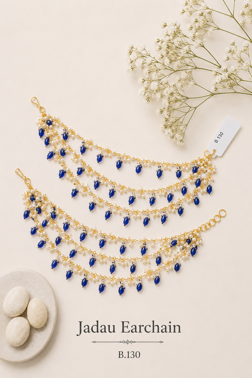 Pachi-Kundan/Jadau Earchain