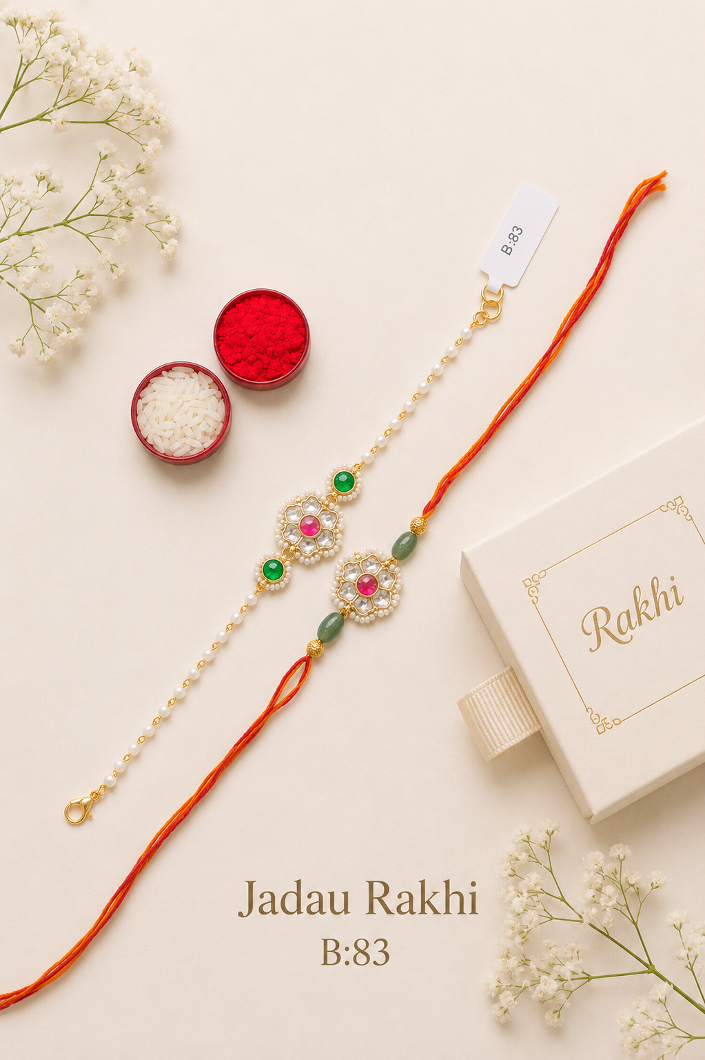 Pachi/Jadau Kundan Rakhi