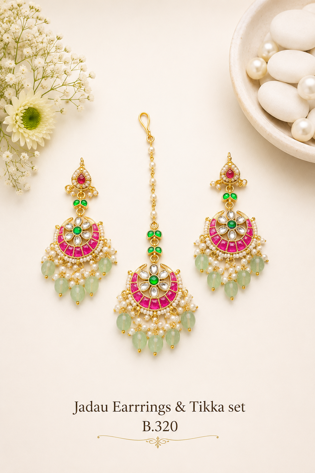 Pachi Kundan/ Jadau Earrings
