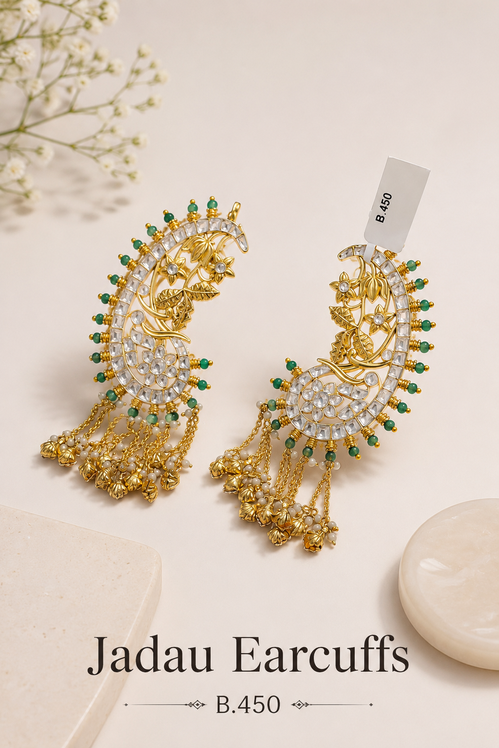 Pachi Kundan/ Jadau Earrings (Earcuffs)