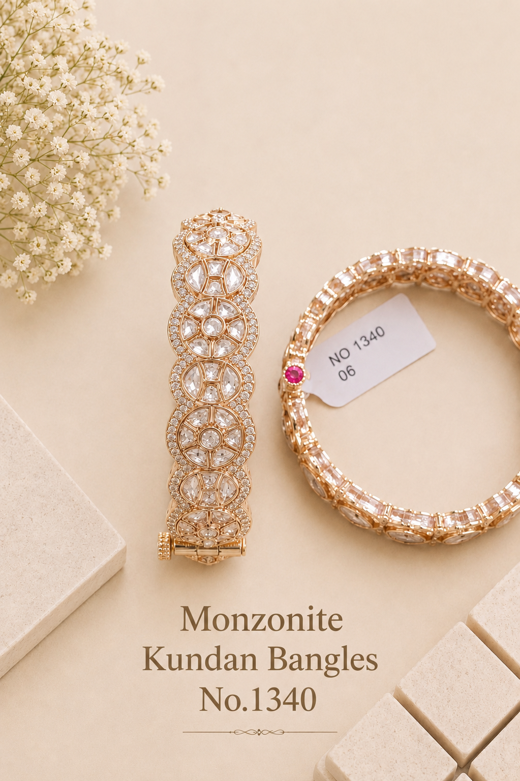 Monzonite Kundan Bangles