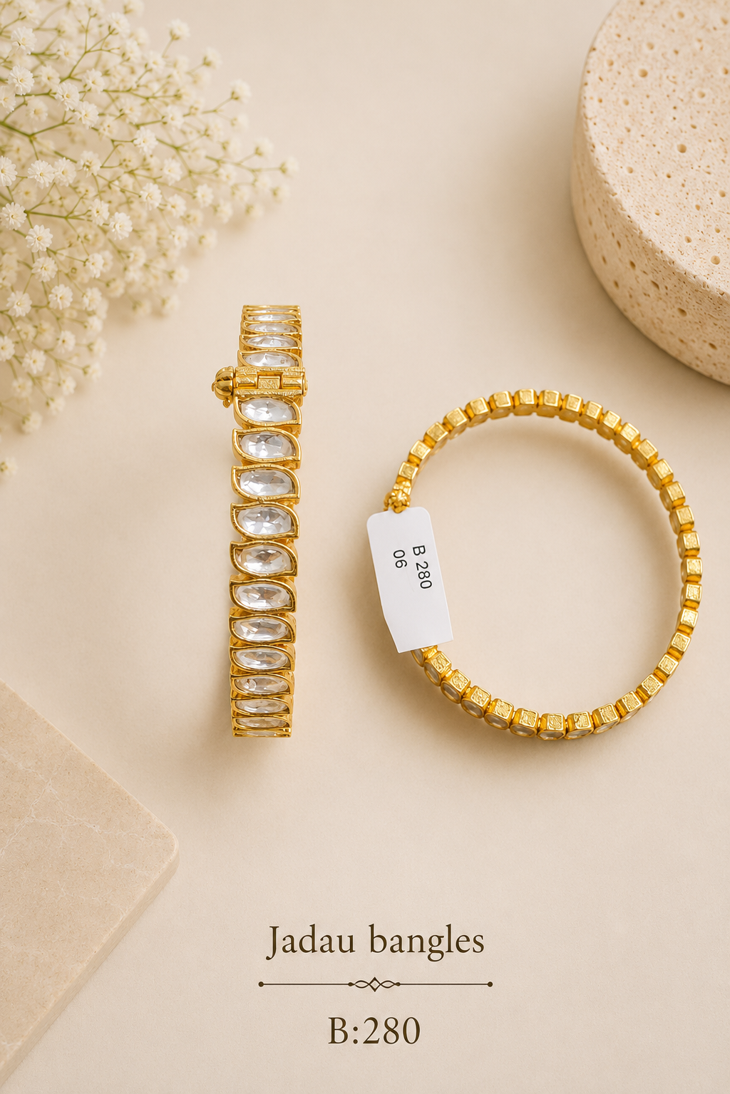 Pachi Kundan/Jadau Bangles
