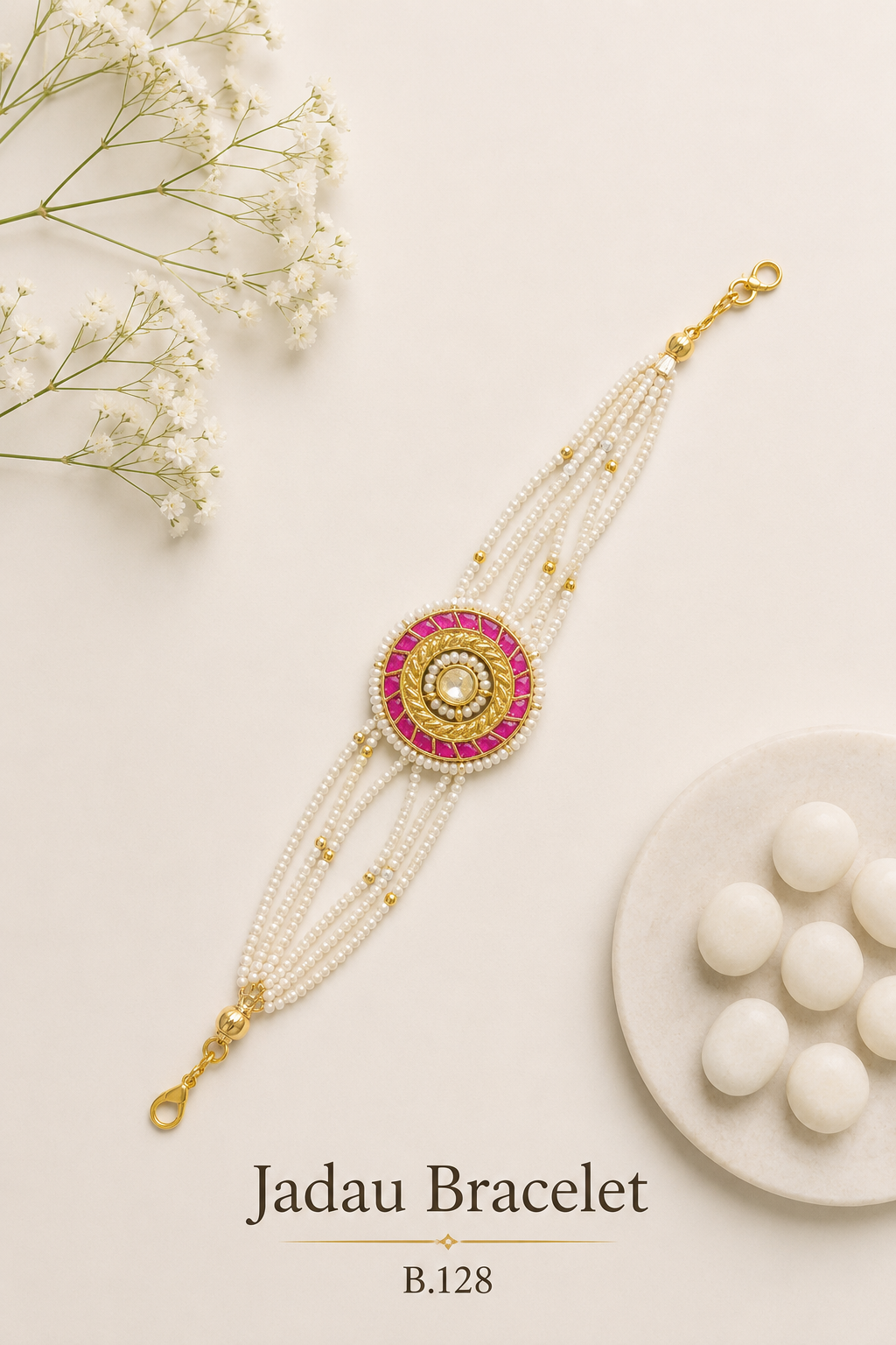 Pachi Kundan/Jadau Bracelet