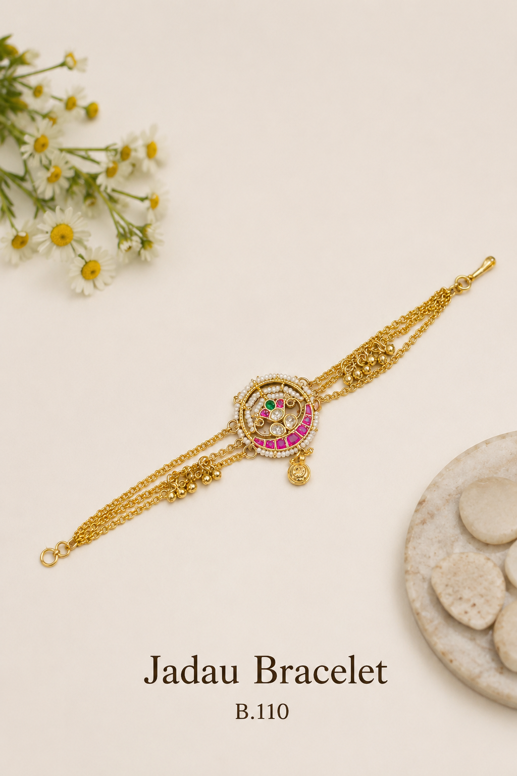 Pachi Kundan/Jadau Bracelet