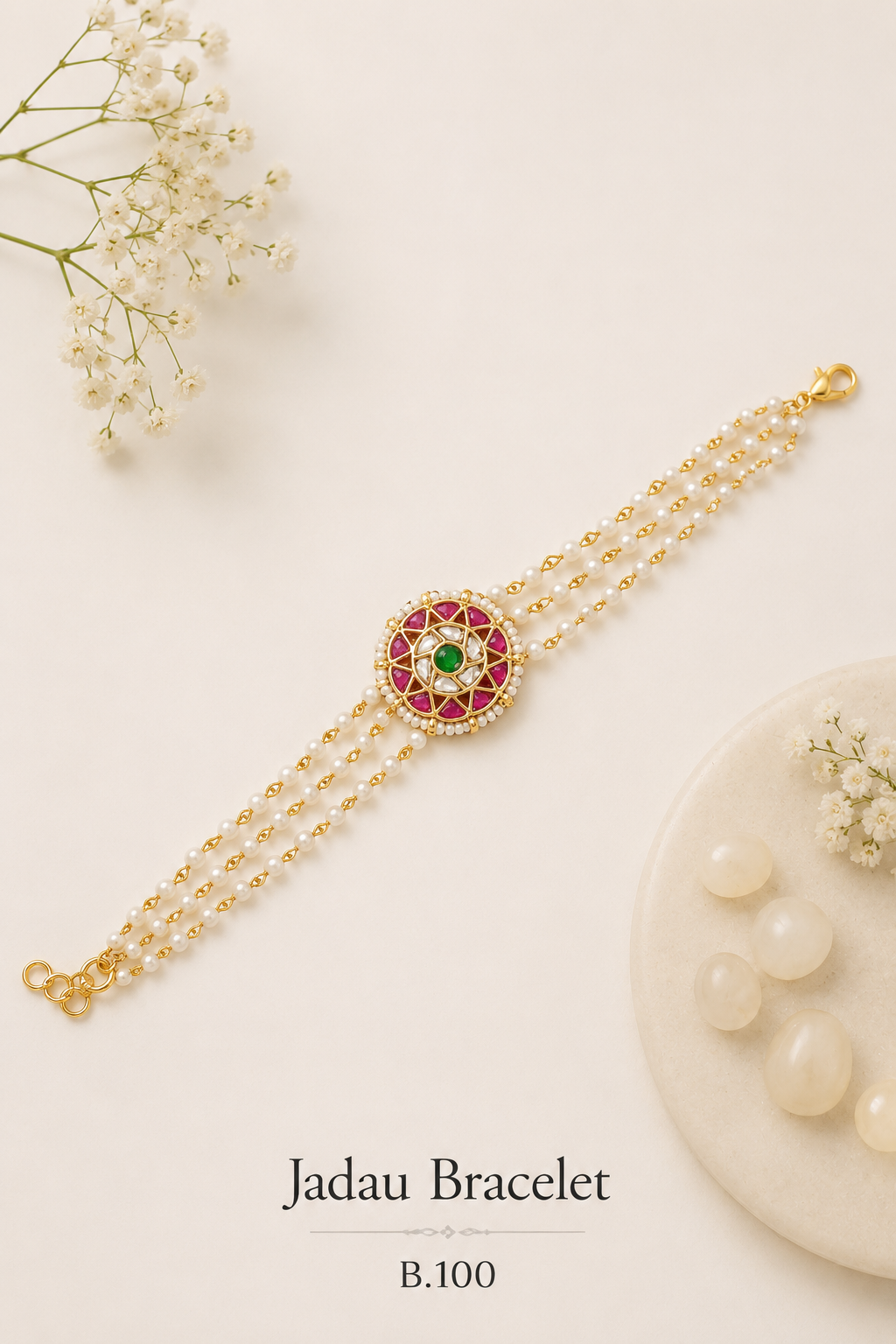 Pachi Kundan/Jadau Bracelet