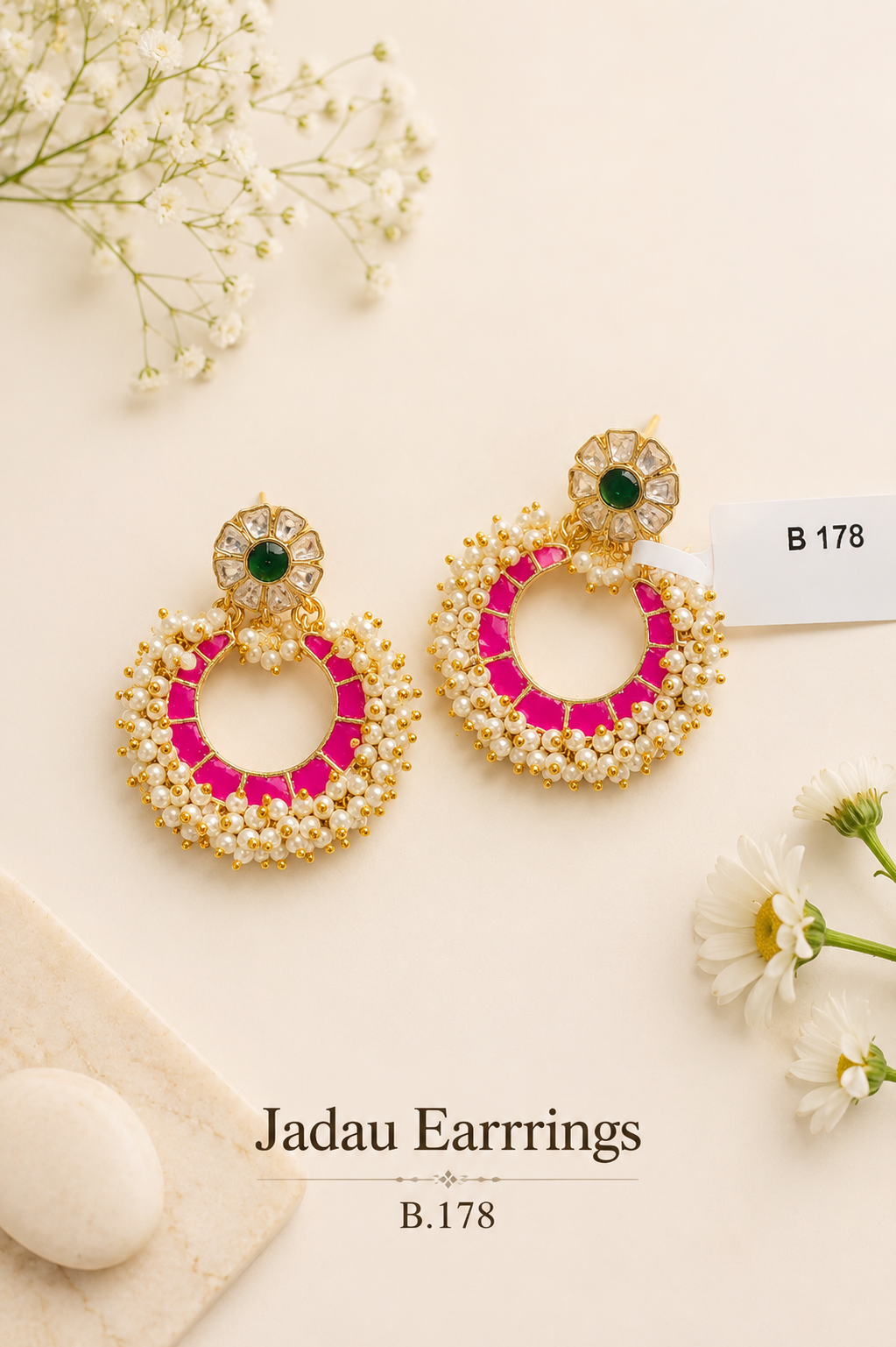 Pachi Kundan/ Jadau Earrings