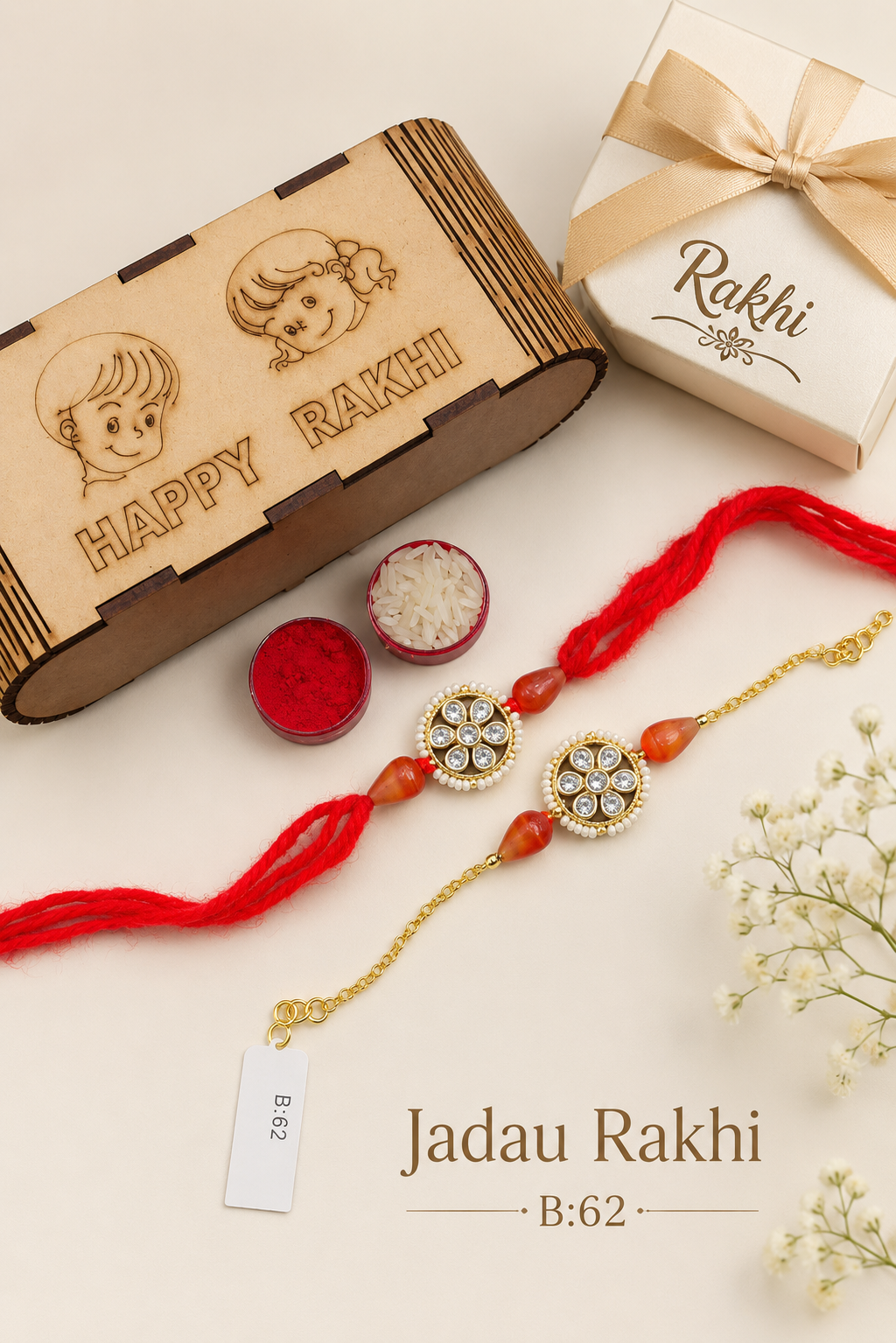 Pachi/Jadau Kundan Rakhi