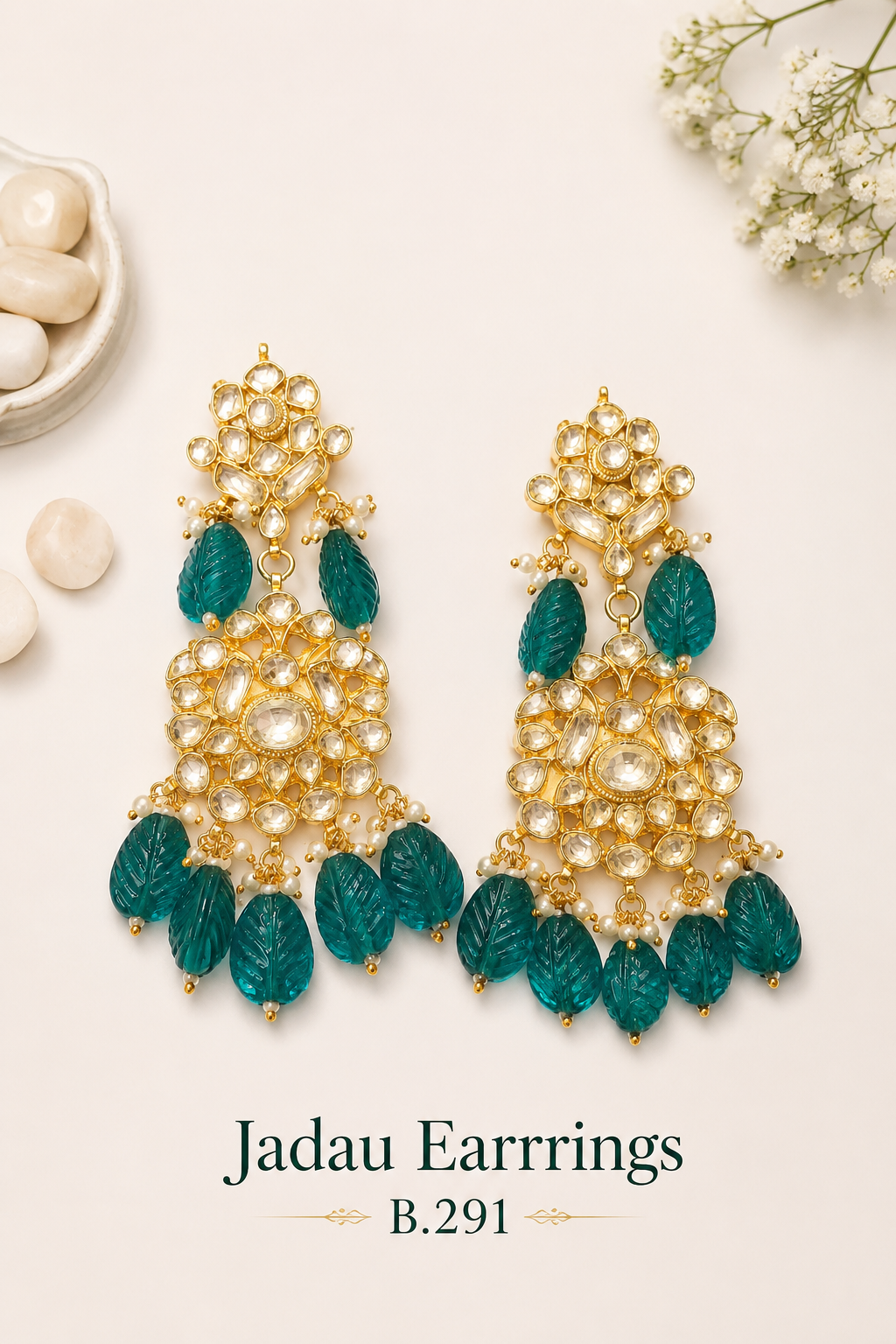 Pachi Kundan/ Jadau Earrings