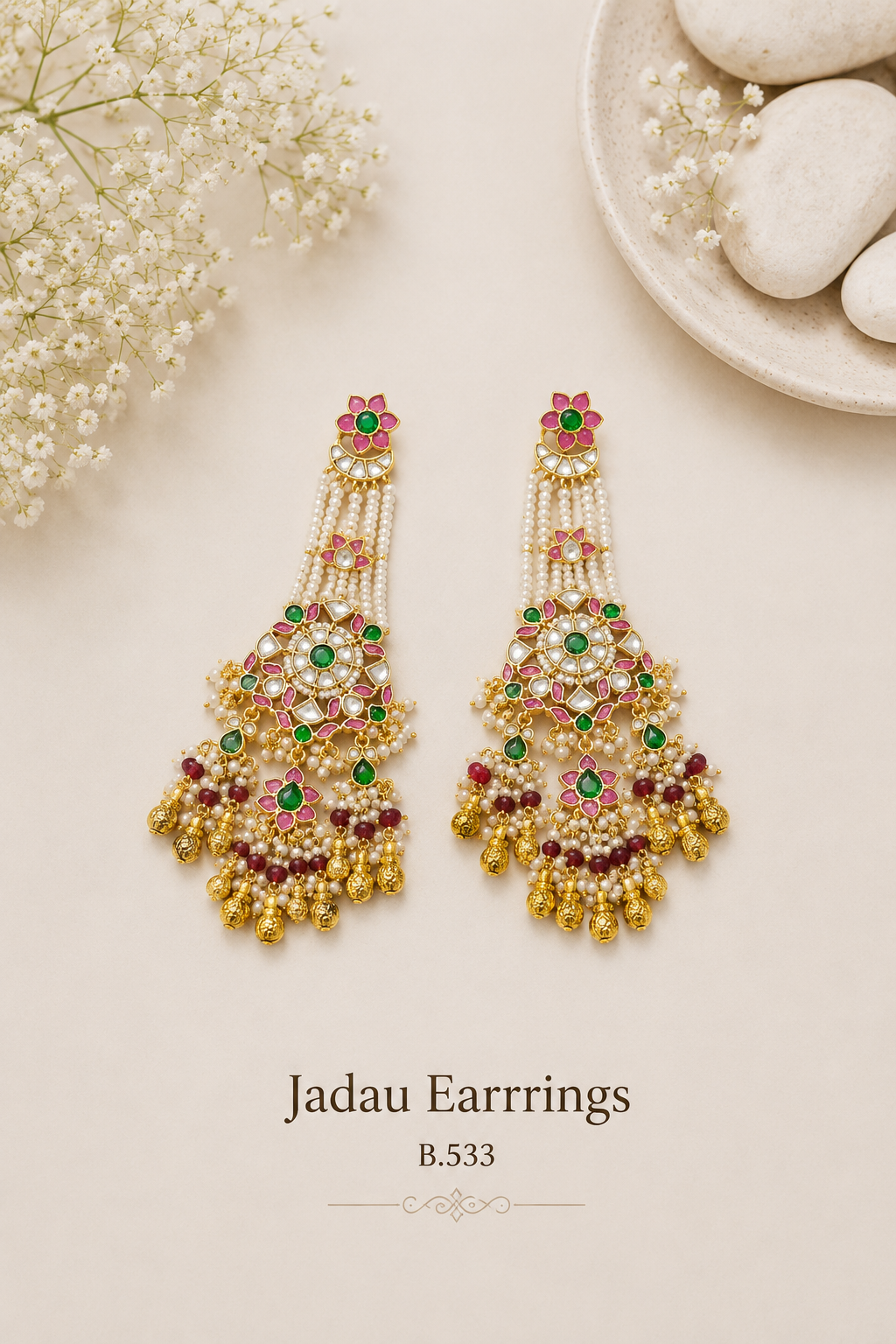 Pachi Kundan/ Jadau Earrings