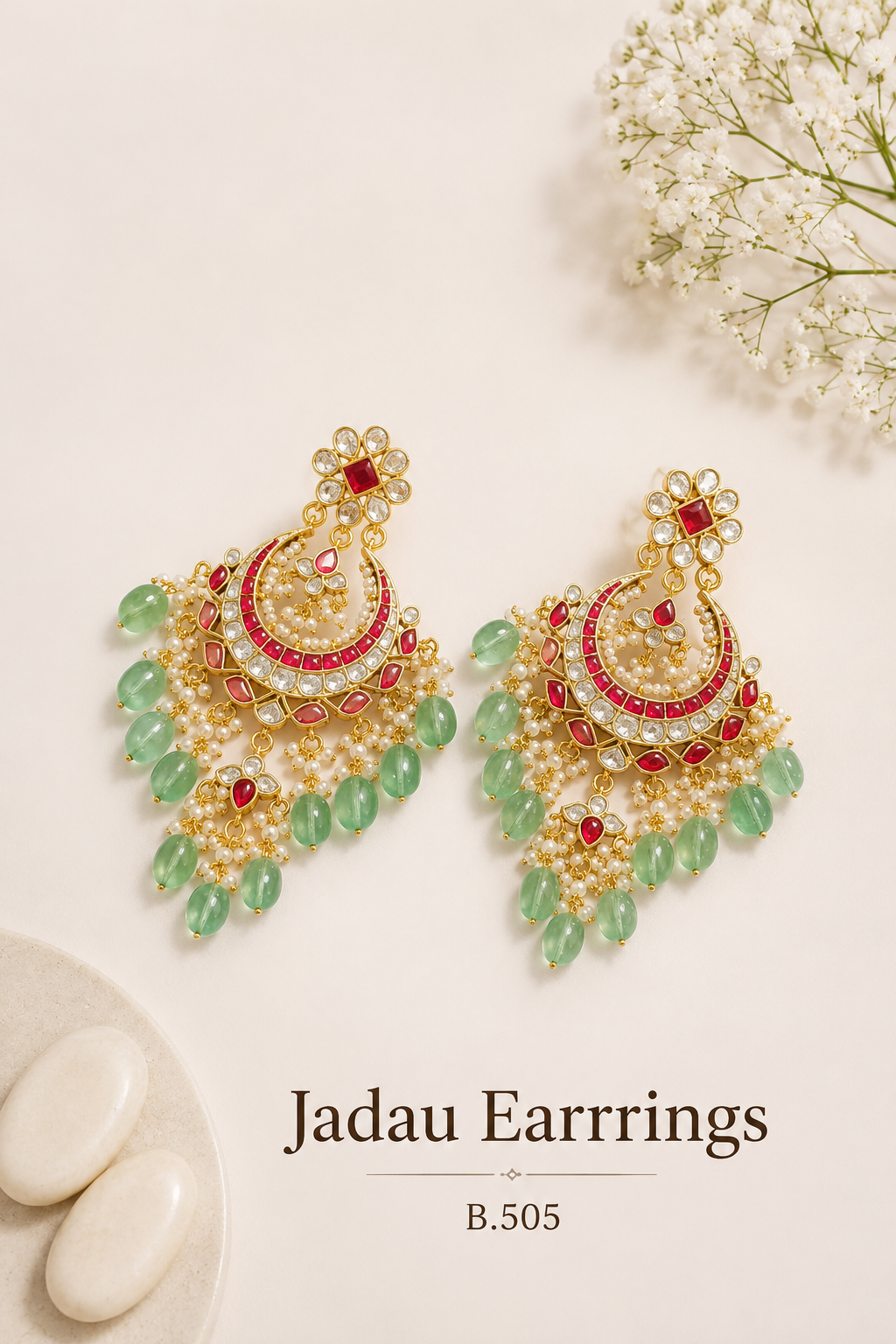 Pachi Kundan/ Jadau Earrings