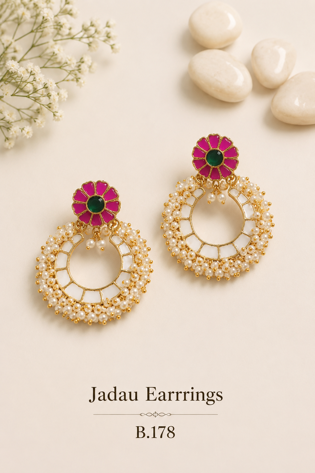 Pachi Kundan/ Jadau Earrings