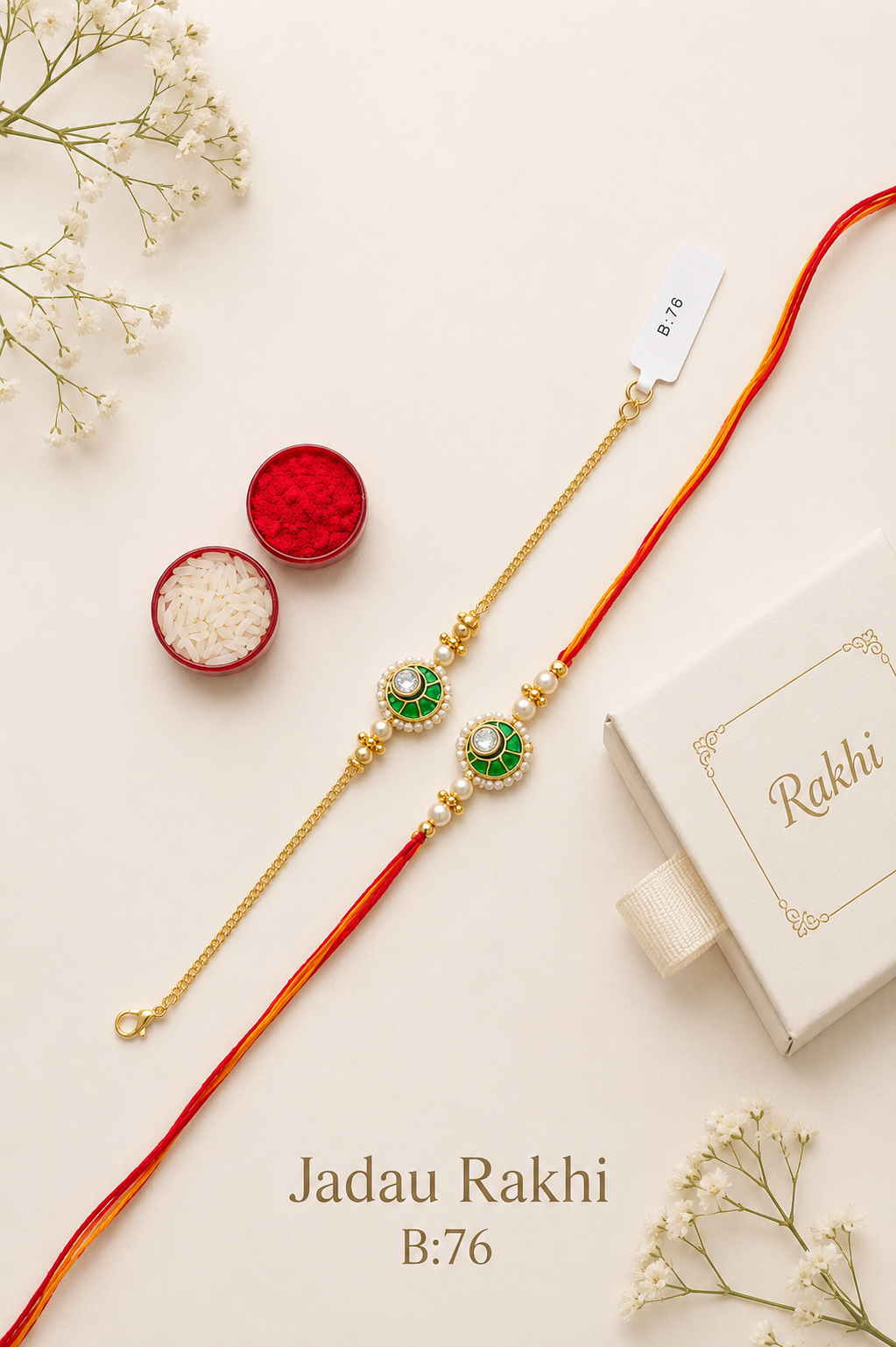 Pachi/Jadau Kundan Rakhi