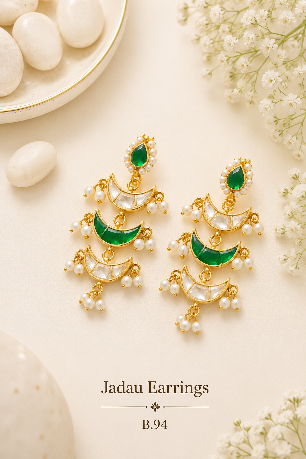 Pachi Kundan/ Jadau Earrings