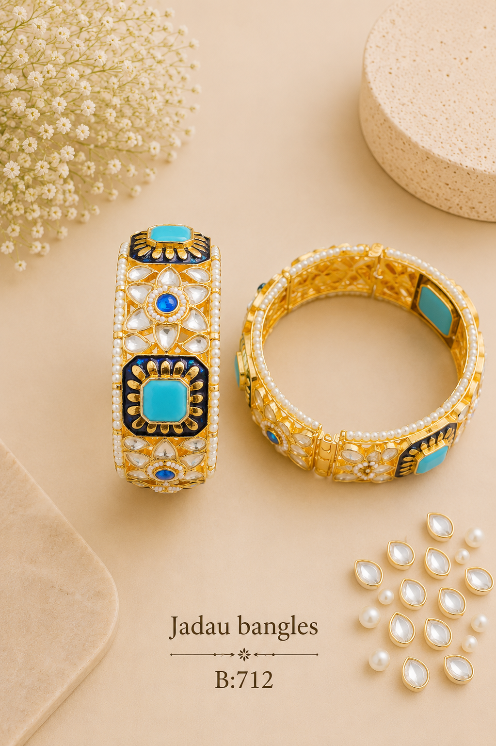 Pachi Kundan/Jadau Bangles