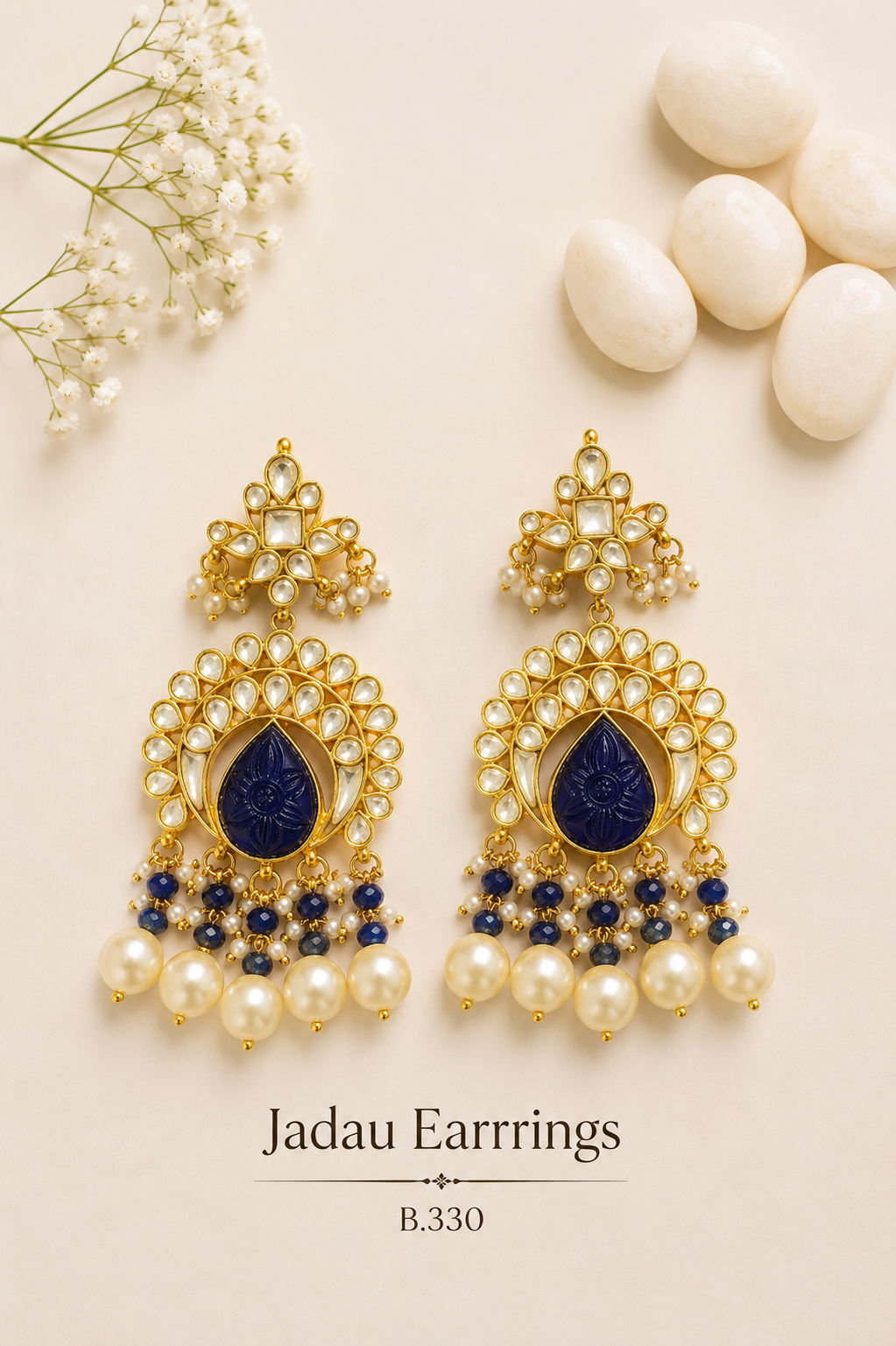 Pachi Kundan/ Jadau Earrings