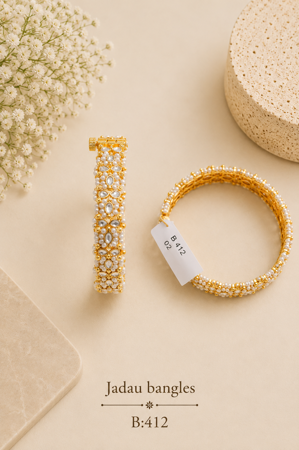 Pachi Kundan/Jadau Bangles