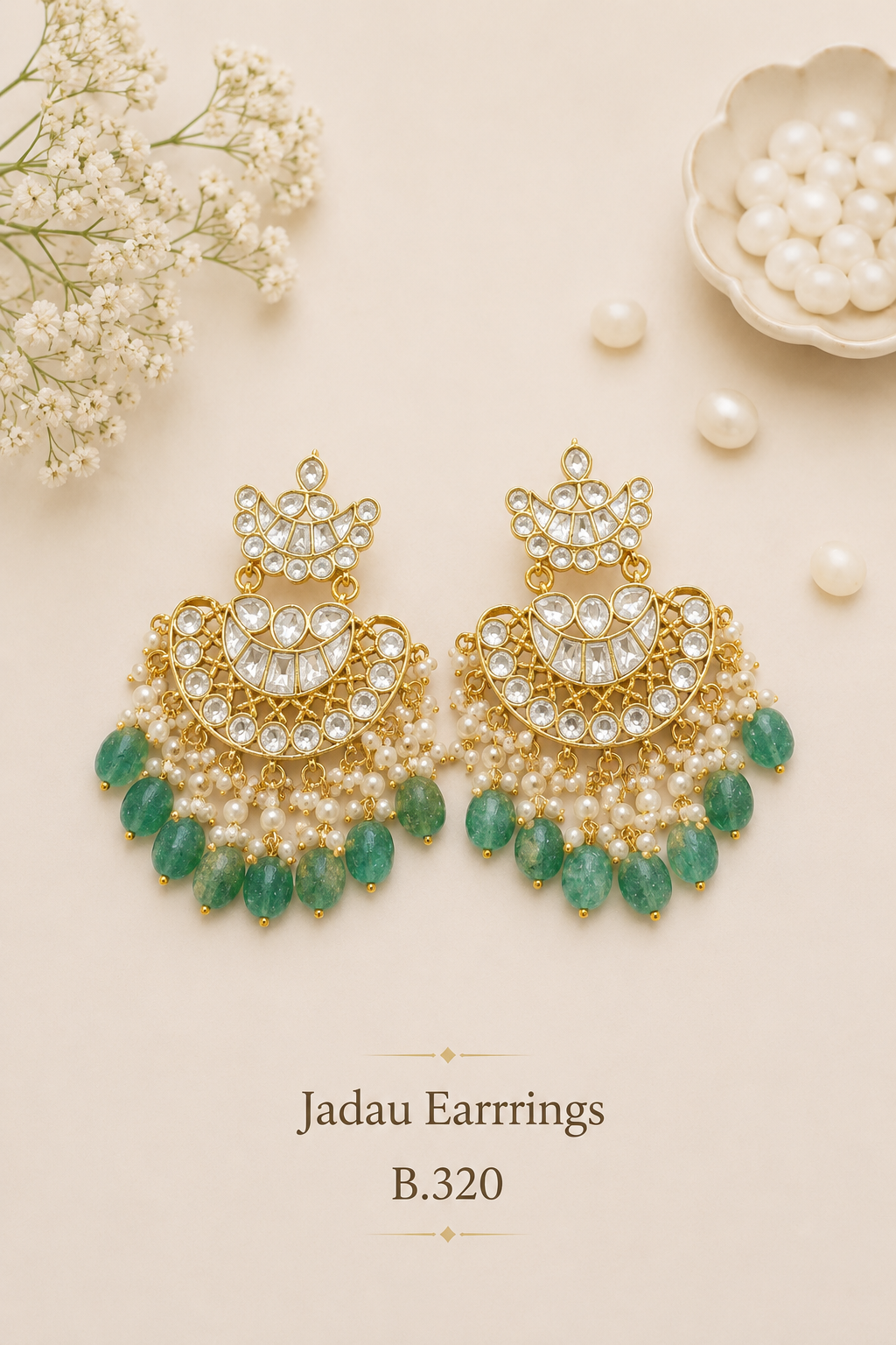Pachi Kundan/ Jadau Earrings