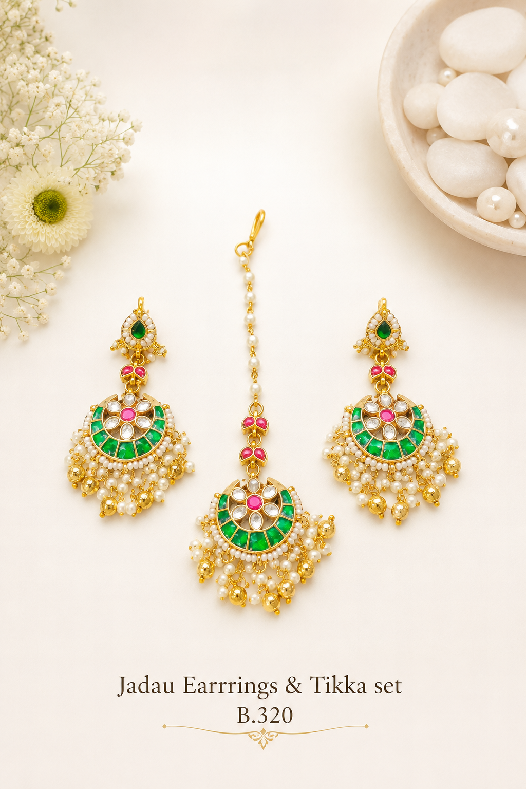 Pachi Kundan/ Jadau Earrings