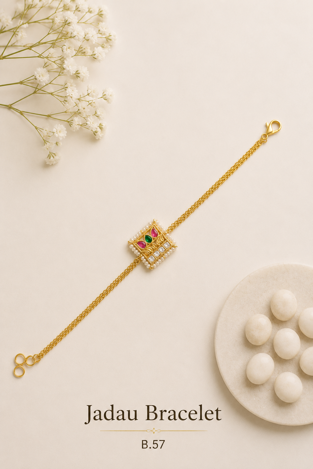 Pachi Kundan/Jadau Bracelet