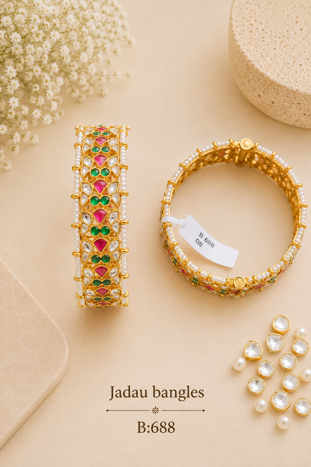 Pachi Kundan/Jadau Bangles