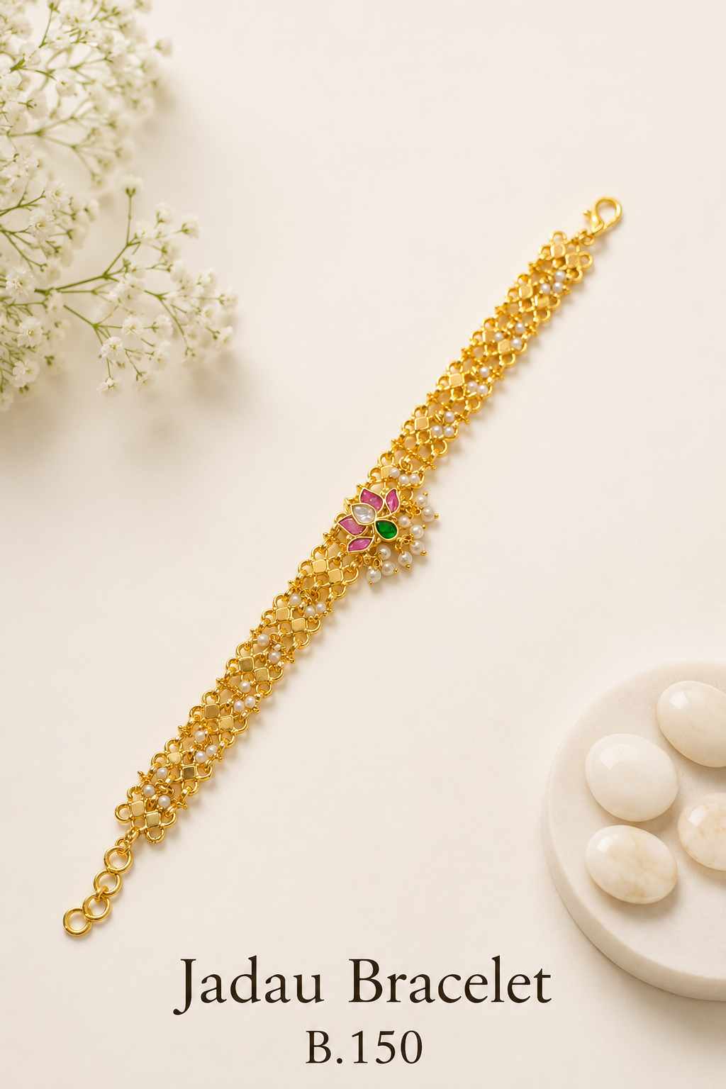 Pachi Kundan/Jadau Bracelet