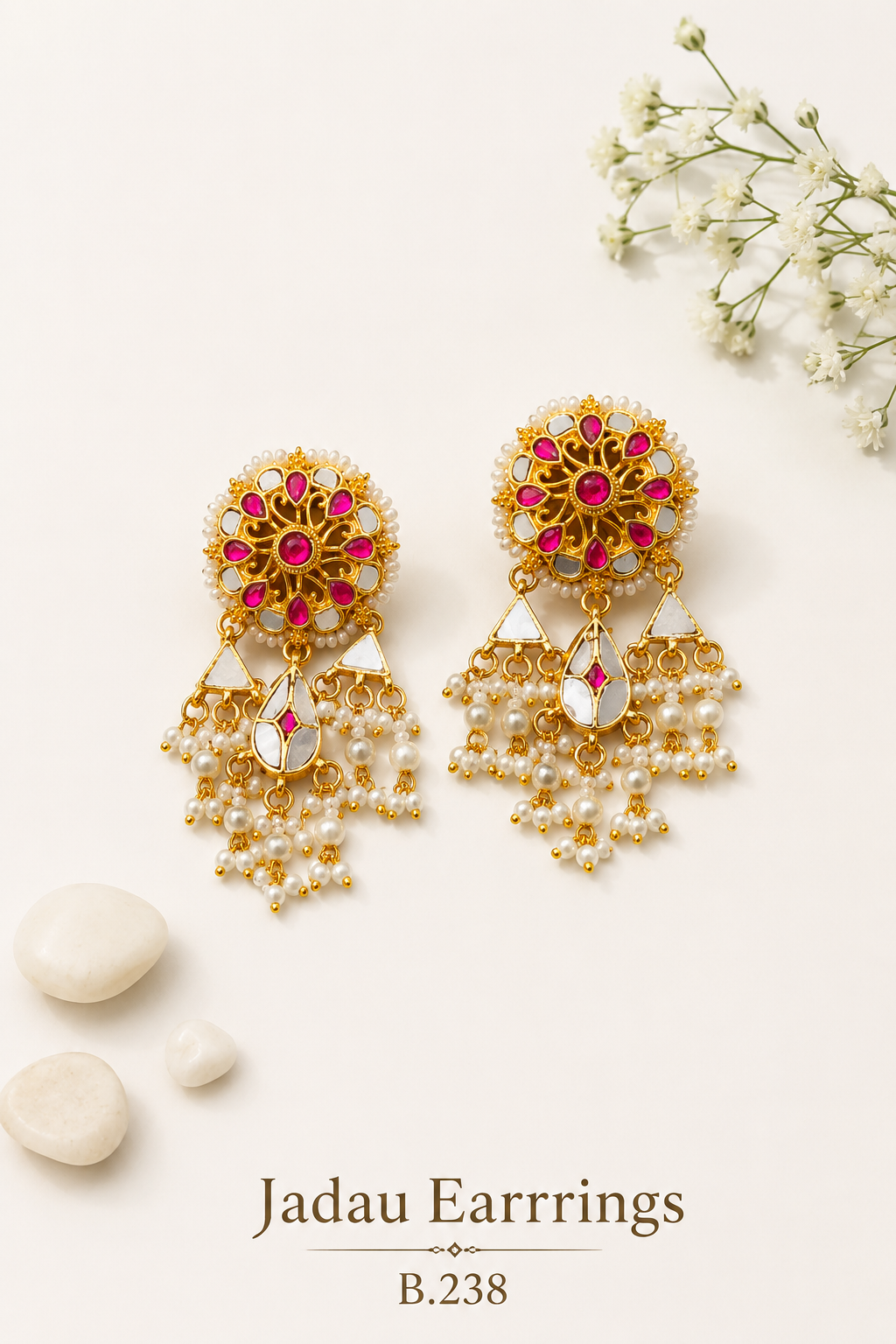 Pachi Kundan/ Jadau Earrings