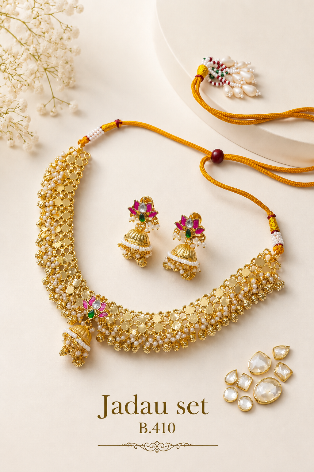 Pachi Kundan/ Jadau Necklace set