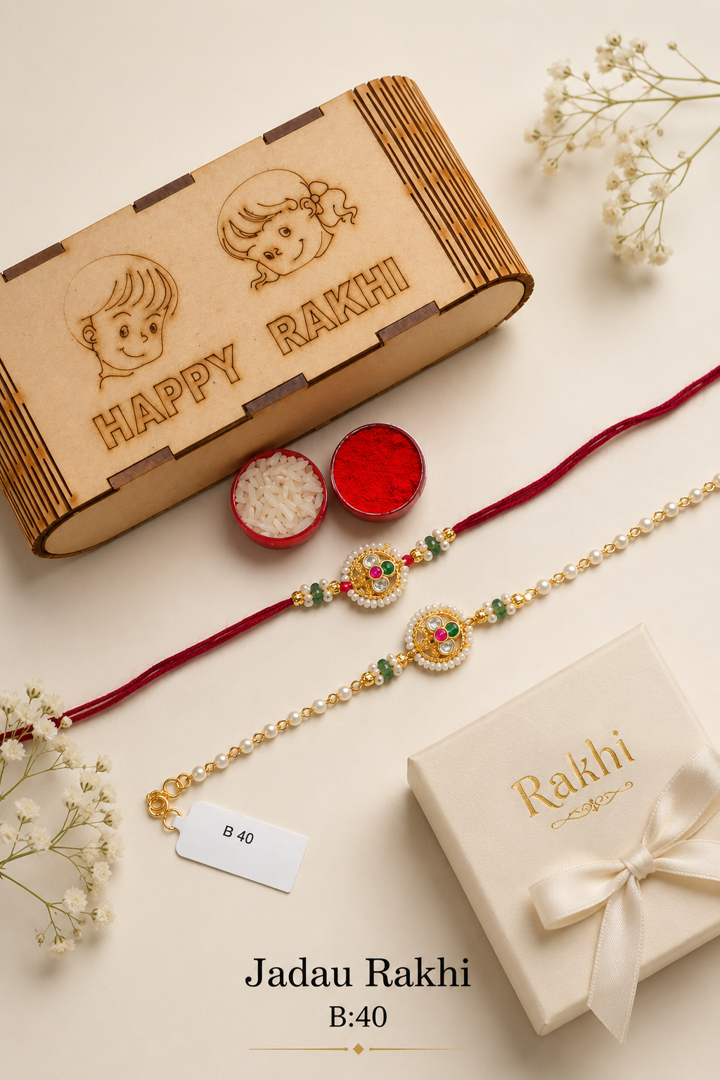Pachi/Jadau Kundan Rakhi