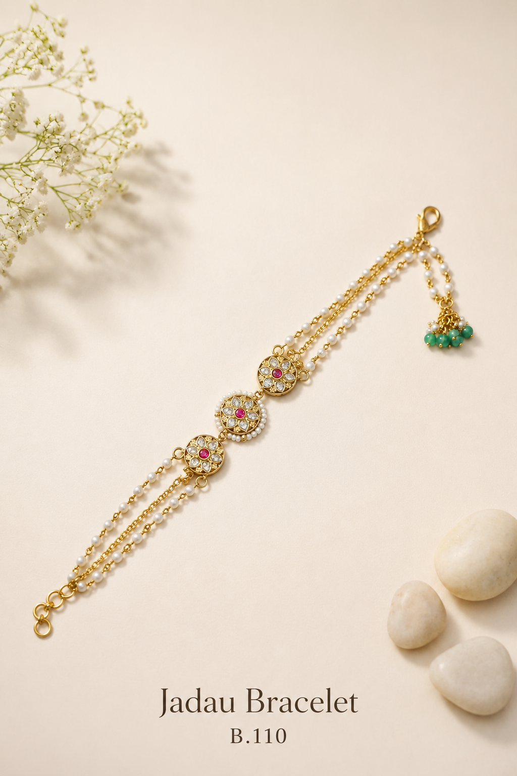 Pachi Kundan/Jadau Bracelet