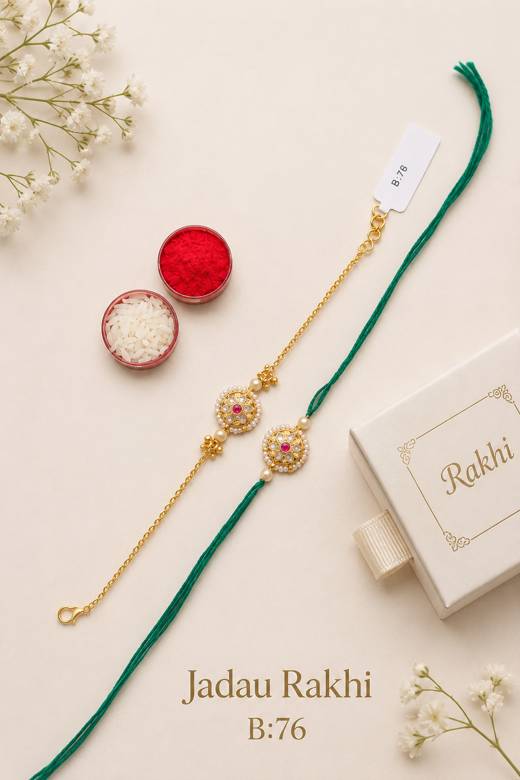 Pachi/Jadau Kundan Rakhi