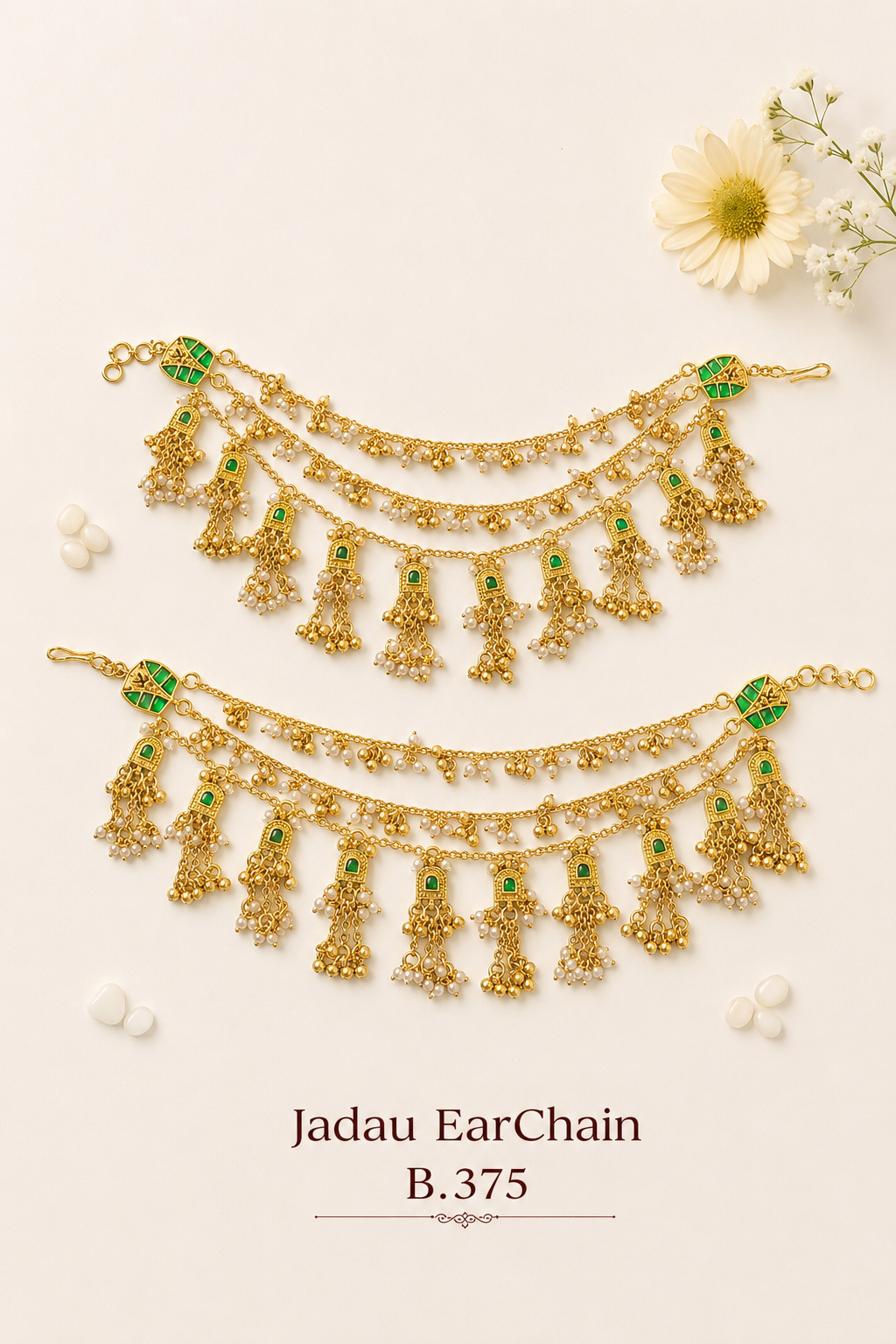 Pachi-Kundan/Jadau Earchain