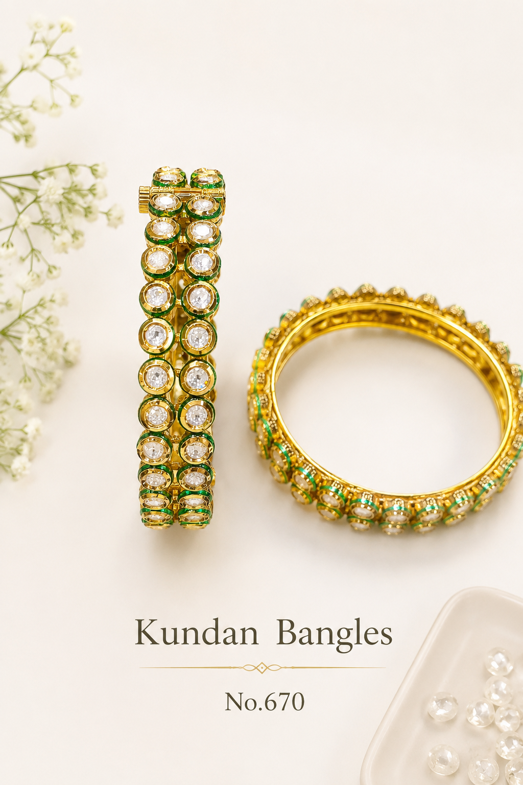 Kundan Bangles.
