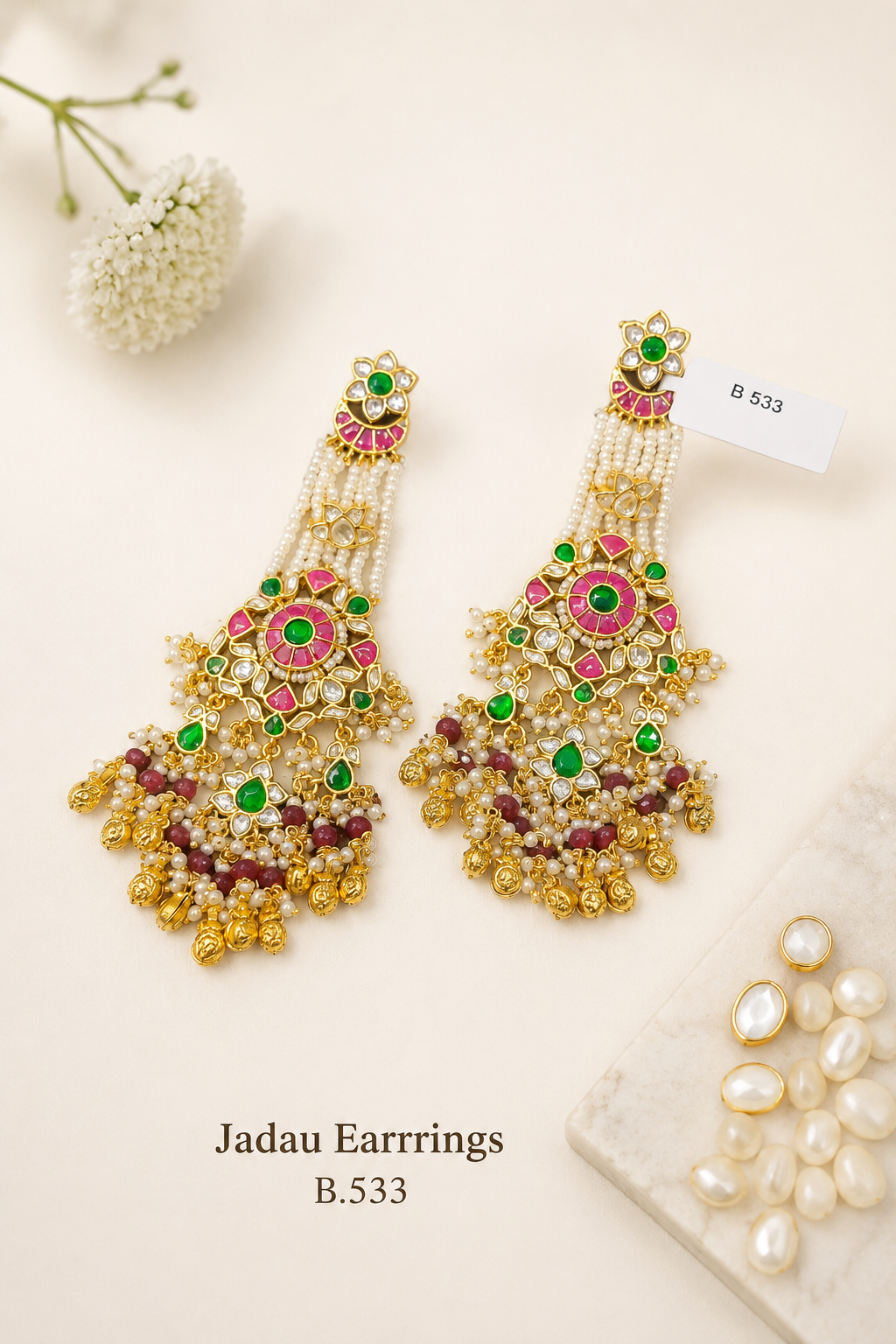 Pachi Kundan/ Jadau Earrings