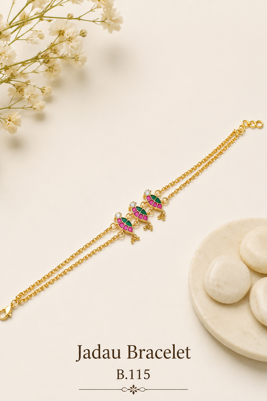 Pachi Kundan/Jadau Bracelet