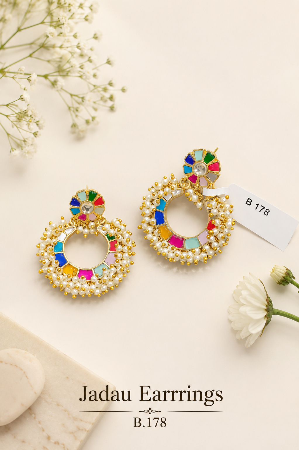 Pachi Kundan/ Jadau Earrings