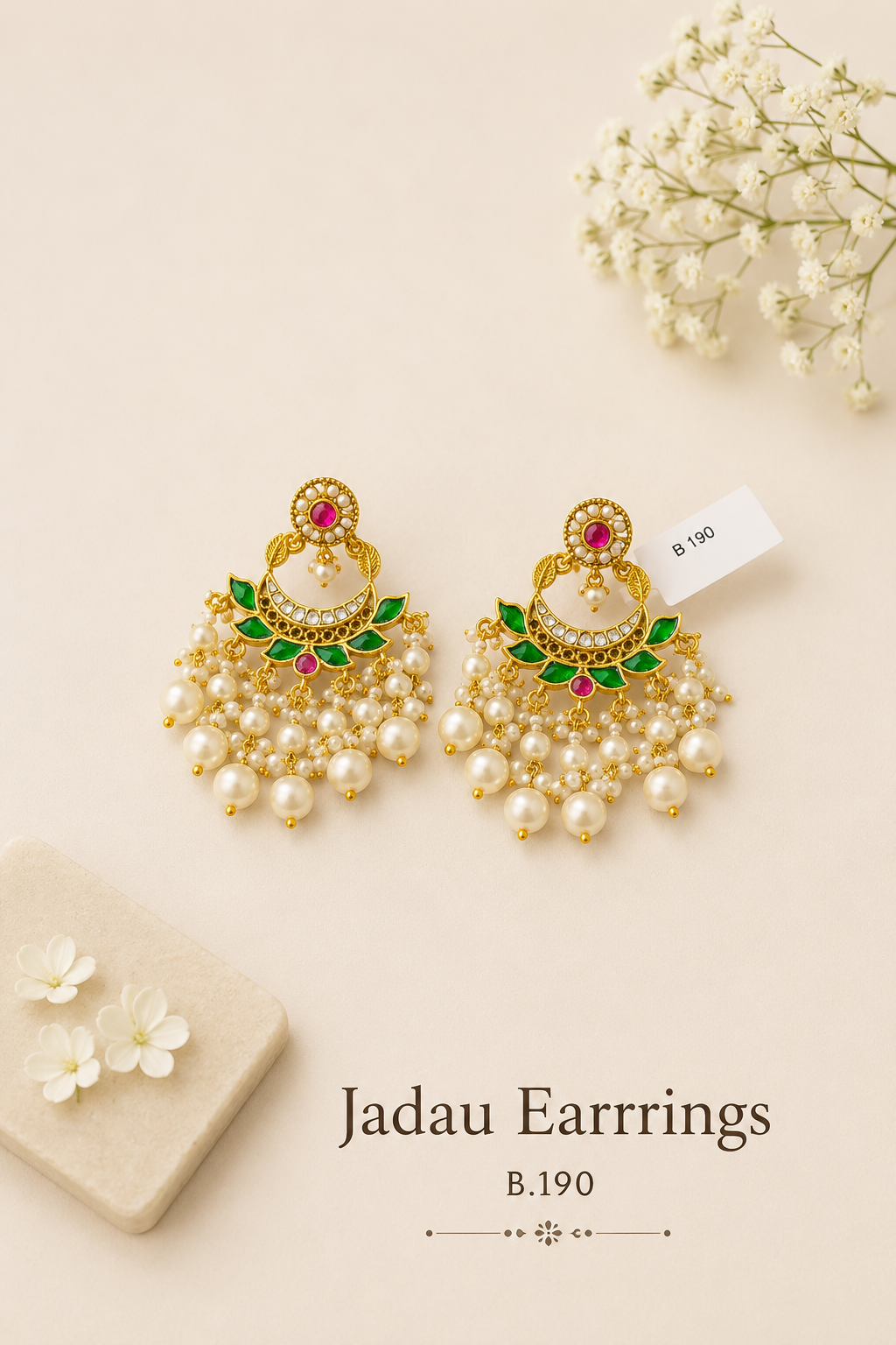 Pachi Kundan/ Jadau Earrings